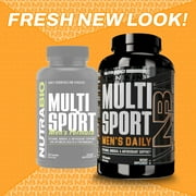 NutraBio MultiSport for Men Multivitamin with 33 Essential Vitamins, Minerals & Micronutrients - 120 Capsules