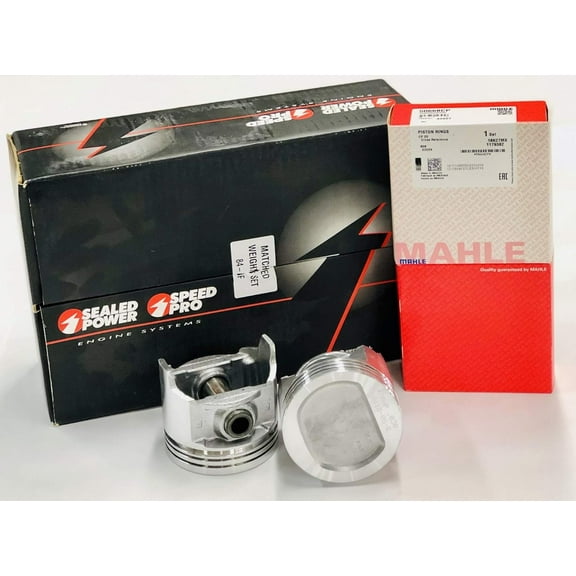 Set of 6  .040 over size Pistons & Matching Rings compatible with 1979-90 AMC Jeep CJ-5 CJ7 4.2 4.2L 258 cid  .040" Over Size or 3.790" Bore dia.