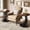 Brown & Black, variant on Tribesigns 2 Tiers Round Side Table, End Table with Storage Shelf with Wood Metal C-Shaped Frame for Small Spaces, Living Room (2pcs, Brown & Black)