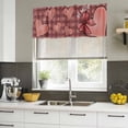 thumbnail image 4 of Happy Valentine's Day Curtain Valances for Windows, Kitchen Valance Window Treatments Panel 2 Pack, Brown Love Hearts Buffalo Plaid Rod Pocket Short Curtains for Bathroom Bedroom 60 x 18 Inch, 4 of 8
