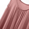 thumbnail image 4 of Besolor Pajamas Tank Tops for Women Crewneck Front Pleated Sleeveless Shirts Summer Casual Loose Lightweight Thin Sleepwear Tee Tanks, 4 of 5