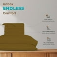 thumbnail image 4 of 5Pcs Premium 100% Egyptian Cotton Sheets Split King Sheets for Adjustable Beds 800 Thread Count 100% Egyptian Cotton, 12" Deep Pocket Adjustable Bed Sheets, Taupe Stripe, 4 of 7