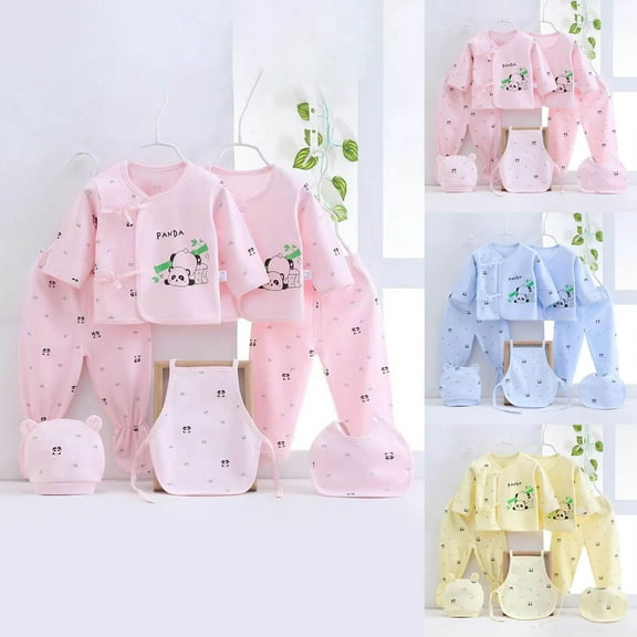 Ketyyh-chn99 Baby Girl Clothes 0-3 Months Newborn Outfits Baby Girl 2 Coats 2 Pants Hat Bib 7PCS Size for 0-3 Months,Pink