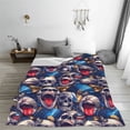 thumbnail image 5 of Pofeuu rock Skull blue record Print Ultra-Soft Micro Fleece Blanket,for Bed Or Sofa,All Season Throw Blankets Flannel Blanket-50"x40", 5 of 7