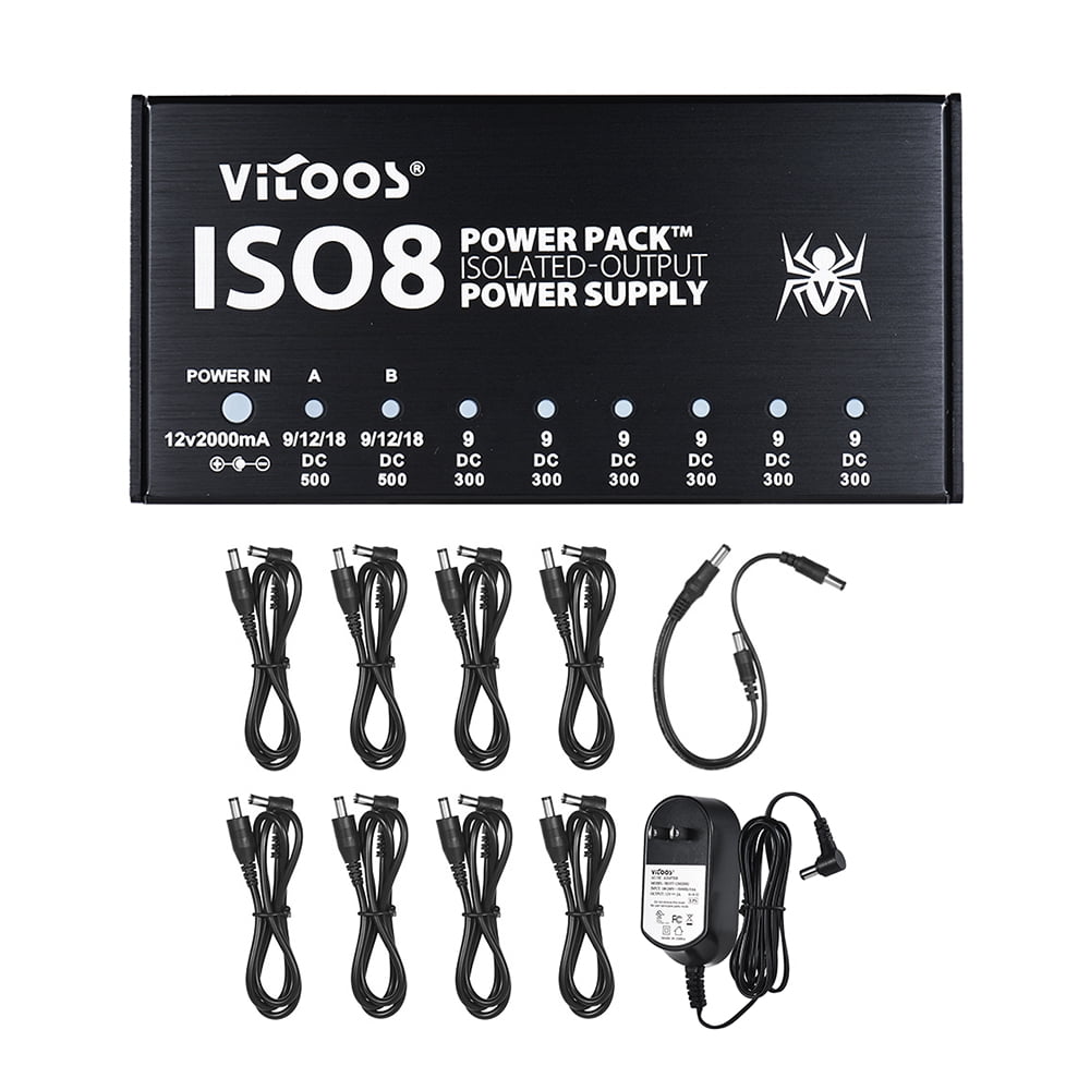 VITOOS ISO8 Compact Size Guitar Effects Power Supply Power