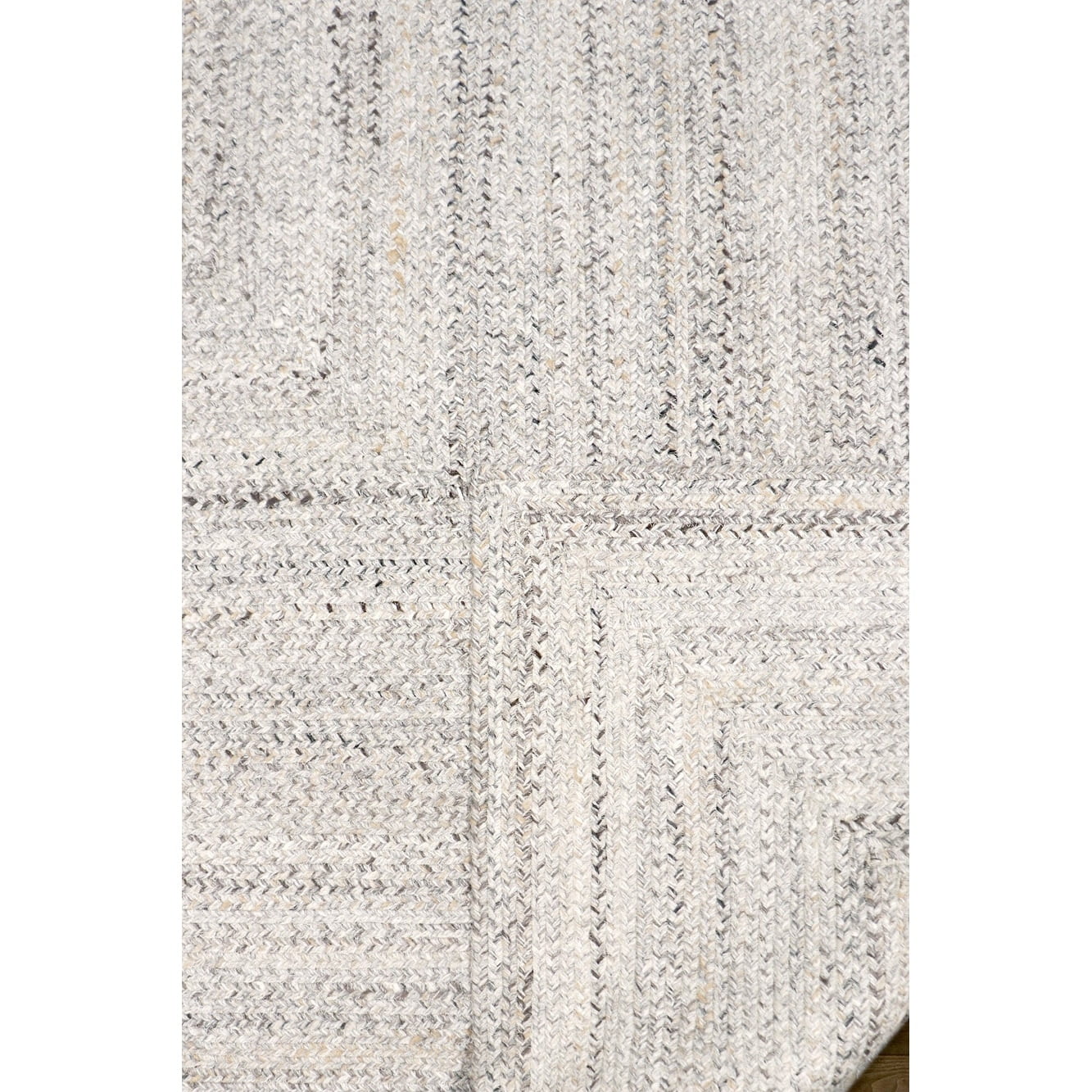 Pasargad Home Lagos 5' X 5' Hand Braided Grey/MultiColor Round Rug - All Ages, Indoors & Outdoors