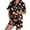 C332 Black, variant on CONZONE Halloween Womens Pajamas Set Printed Short Sleeve Button Down Tops and Shorts Hallowmas Sleepwear Cozy 2 Piece Pjs Set for Women