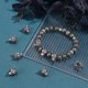 thumbnail image 5 of Cuentas sueltas de lobo de 2 mm de diámetro, de acero inoxidable tibetano, espaciadoras de plata de 14 mm, de metal, con forma de cabeza de animal, para collares y pulseras., 5 of 9