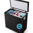 thumbnail image 6 of WANAI 6.0 Cubic Chest Freezer, Compact Deep Freezer with Top Open Door and Removable Storage Basket, 7 Gears Temperature Control, Energy Saving, for Office Dorm or Apartment，Black, 6 of 10
