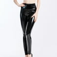 thumbnail image 3 of Viikei Womens Pants with Pockets,Women's Stretchy Faux Leather Leggings Pants,Sexy Black High Waisted Tights Black S, 3 of 9