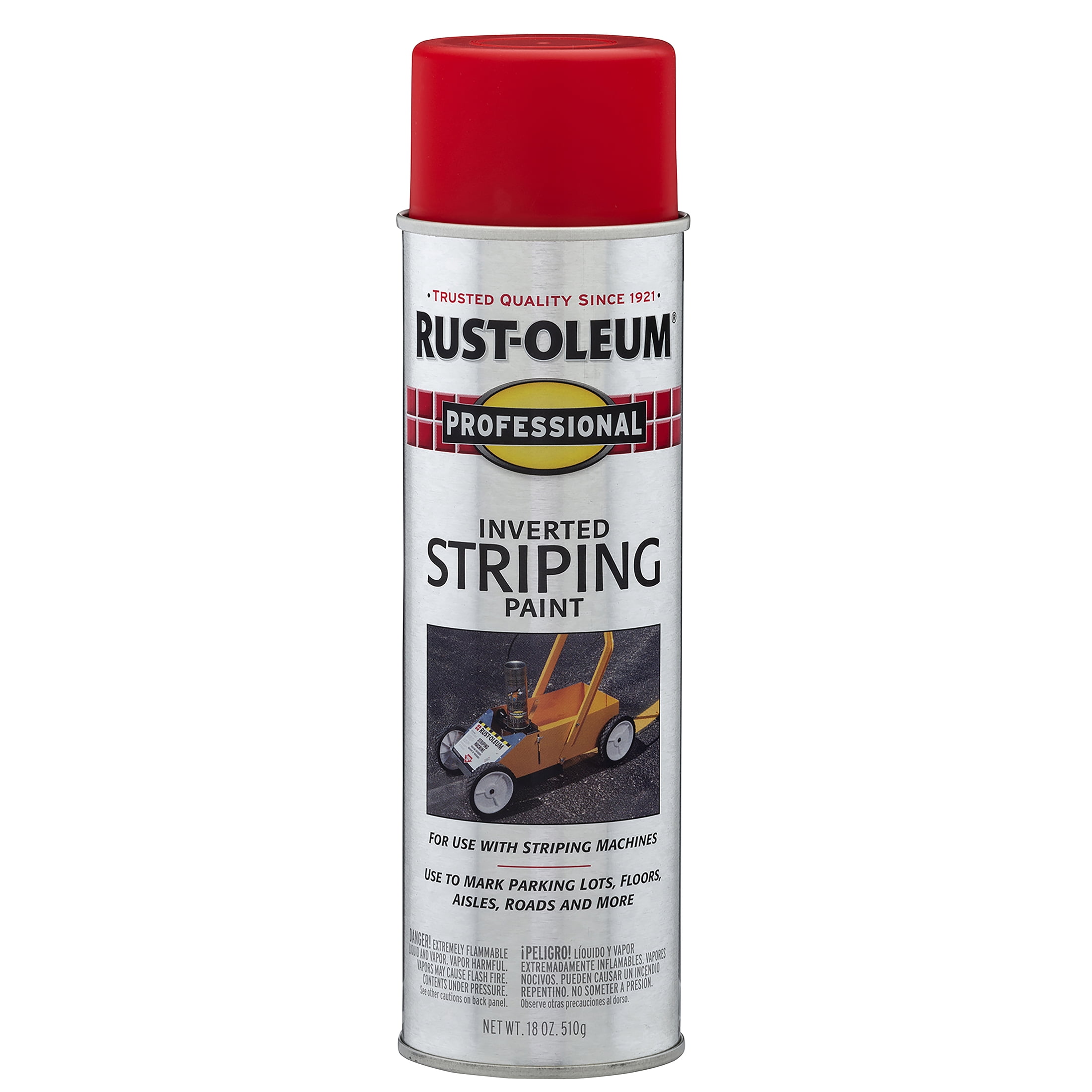 6 Pack, Red, Rust-Oleum Professional Inverted Striping Paint Spray-211777, 18 oz
