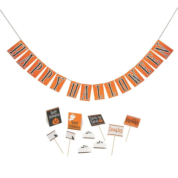 Halloween Table Decor Kit - Party Decor - 24 Pieces