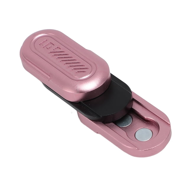 Metal Haptic Slider, Capsule Shape Inspired Glossy Textured 3 Layer Push Card Slider Toy for Travel Pink