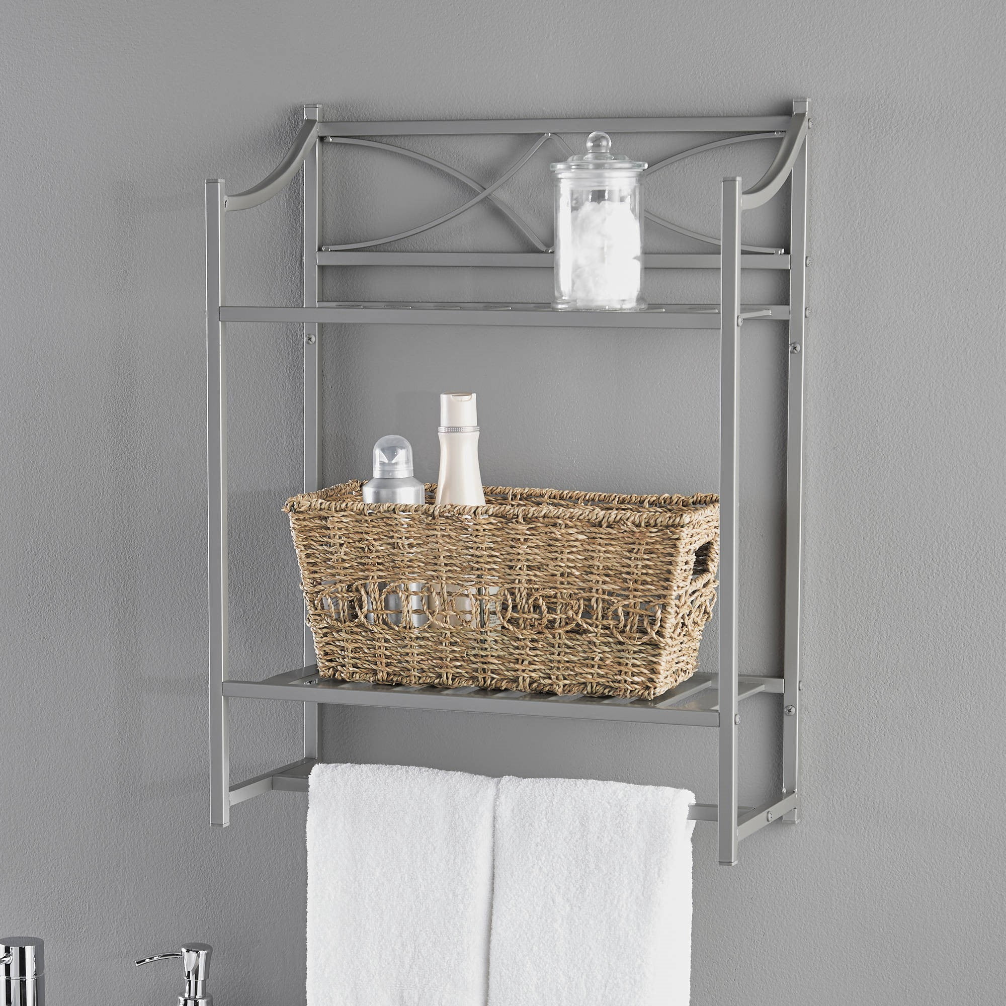 Chapter Lexington Park Bathroom Wall Shelf, Satin Nickel ...