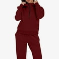 thumbnail image 7 of UAMVSH Womens 2 Piece Matching Lounge Sets Half Zip Hoodies and Sweatpants Tracksuit Sets Casual Long Sleeve Sweatsuit with Pockets, 7 of 7