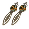 thumbnail image 2 of Oranges Vintage Copper Crown-Shaped Bookmarks: Stainless Steel Reading Accessories, Gifts for Book Lovers - Set of 2 Bookmarks, 2 of 5