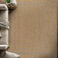 thumbnail image 5 of Beverly Rug Easy Jute Outdoor Indoor Non Shedding Easy-Cleaning Rug Framed Natural 5x7, 5 of 9
