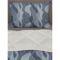 thumbnail image 3 of Abstract Comforter & Sham Bedding Set, Wavy Pattern with Circles Curves Dots and Hexagons Swirl Arrangement, 3 pcs Duvet Set Microfiber Filling Quilt, 5 Sizes, Pale Blue Dark Blue, by Ambesonne, 3 of 4