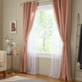 thumbnail image 2 of TOWN & COUNTRY LUXE Oslo Double Layer Indoor Curtains, Room Darkening and Sheer, Grommet Top, Energy Efficient, 2-Pack Set, 52"x84", Clay, 2 of 12