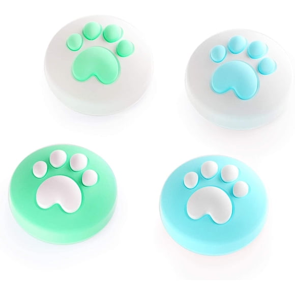 Capuchon de Joystick à Prise pour Pouce en Forme de Griffe de Chat pour Nintendo Switch et Lite-Blue-(Yeeson)