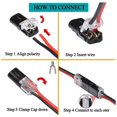 thumbnail image 5 of 20Pcs Double-Wire Plug-in Connector, Pluggable 2 Pin 2 Way LED Wire Connectors, with Locking Buckle, 5 of 5