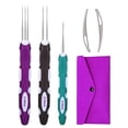 thumbnail image 1 of Herramienta de Aguja de Ganchillo para Rastas,  de Ganchillo para el Cabello con Manejar ErgonóMico, 3 Piezas para Manualidades de Trenzas de Cabello de 0,75 Mm, 1 of 1