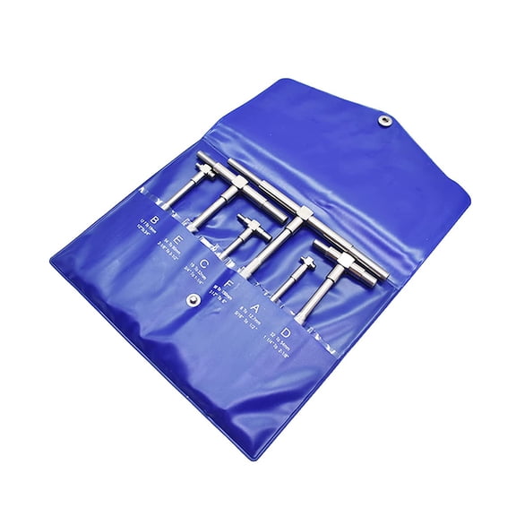 waltyotur 6Pcs Telescoping Gage Set 5/16-6 Range Precision Telescoping Gage Set T-Bore Hole Gauges Bore Measurement Tool