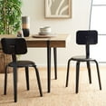 thumbnail image 2 of SAFAVIEH Luella Stackable Dining Chair, Black, Set of 2 (21.7 in. W x 22.6 in. D x 32.9 in. H), 2 of 13