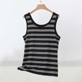 thumbnail image 2 of Summer Tops For Women Sevevn Women's Striped Sleeveless Tank Top Lightweight Crew Neck Cami for Everyday Wear Gray M, 2 of 5