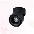 thumbnail image 3 of OUNONA 1Pcs Projecteur DEL 10W Réglable Monté au Plafond en Surface Tête d'Éclairage de Rail Cob Noir 3,9 Po Rond, 3 of 8