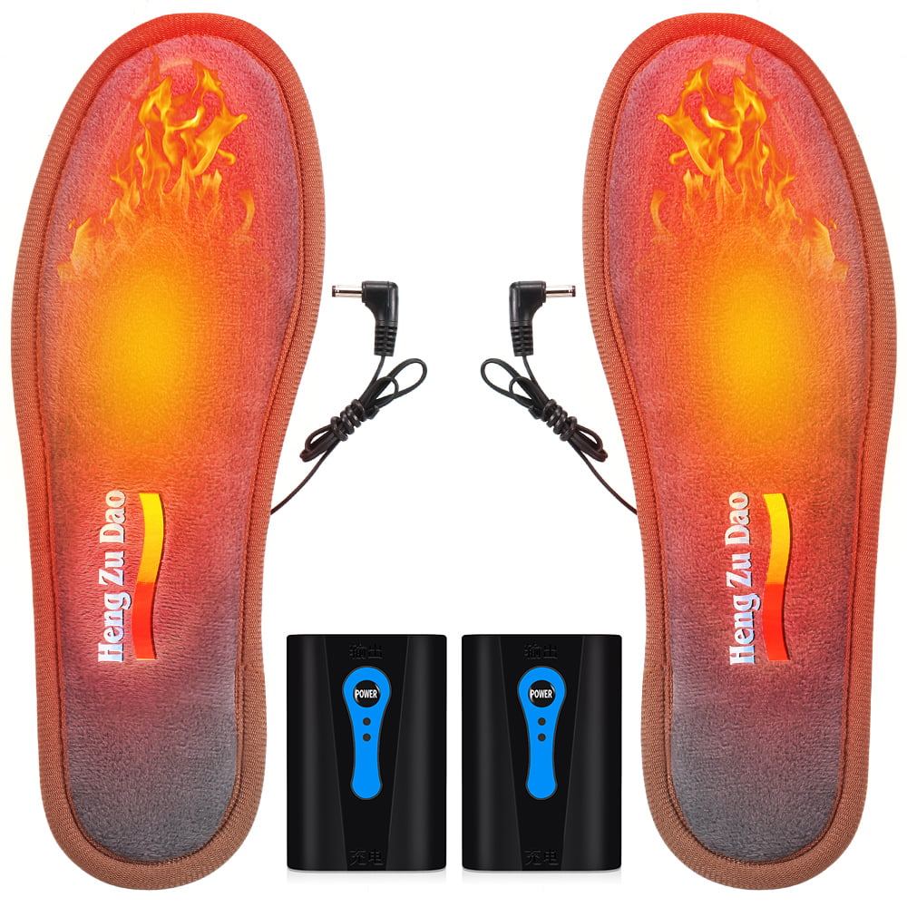 Rechargeable Heated Insoles Foot Warmer Heater USB Charging Heat Boots Shoes Pad 