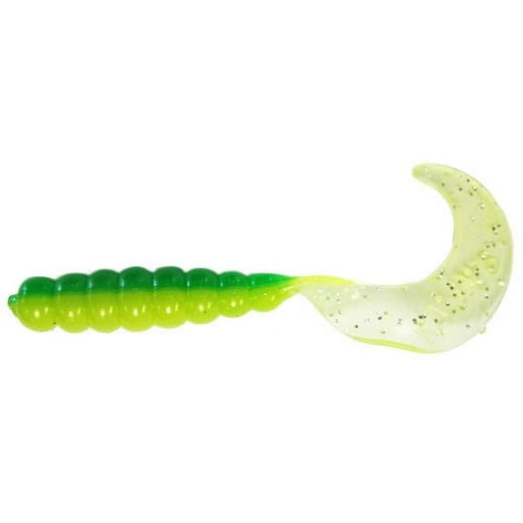 Kalin's Freshwater 2in Triple Threat Soft Plastics Fishing Grub, John Deere Green, River, 10pk
