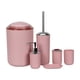 thumbnail image 1 of Juego de 6 accesorios de baño, dispensador de jabón líquido, cepillo de dientes y escobilla de inodoro. Rosa, 1 of 9