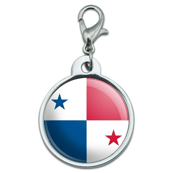 Panama National Country Flag Small Metal ID Pet Dog Tag