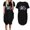 Black, variant on Dresses for Women 2023 Plus Size Summer Casual Midi Dresses For Women 2023 Women'S Summer Fashion Flag Print Casual Short Sleeve With Pocket Round Neck Loose Dress