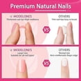 thumbnail image 5 of 24Pcs Press on Nails Square French Tip False Nails Medium Length Purple Stick on Nails with Gold Glitter Design Reusable Acrylic Artificial Elegant Fa, 5 of 5