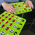 thumbnail image 4 of MR CHIPS Jam-Proof Easy-Read Large Print Fingertip Slide Bingo Cards with Sliding Windows - 25 Pack in Green Style, 4 of 9