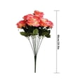 thumbnail image 2 of Ramo de novia de boda de flor de rosa artificial de 10 cabezas, ramo de flores de simulación de oficina en casa, rosa falsa, rosa roja sidaley HA7036-06B, 2 of 5