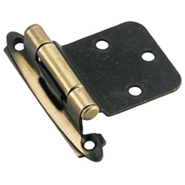 A07630 AE Amerock Decorative 30 Degrees Reverse Bevel Self Closing Door Hinge, Antique