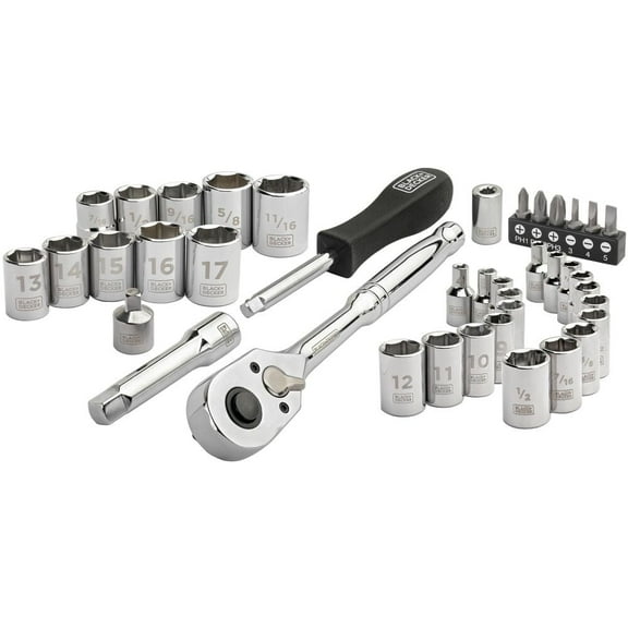 BLACK DECKER Socket Set, 40-Piece