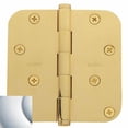 thumbnail image 6 of Baldwin 1140050I 0.62 in. Radius Mortise Corner Hinge, Satin Brass & Black - 4 x 4 in., 6 of 7