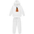 thumbnail image 4 of SERTG Children's Halloween Two-Piece Set Hooded Sweatshirt with Cute Printed +Casual Long Pants Long Sleeved Set Tops and Pants for Kids 2-13 Years(White,12 Years), 4 of 5