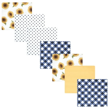 Luvable Friends Hudson Baby Flannel Receiving Blankets 7pk, Sunny Floral