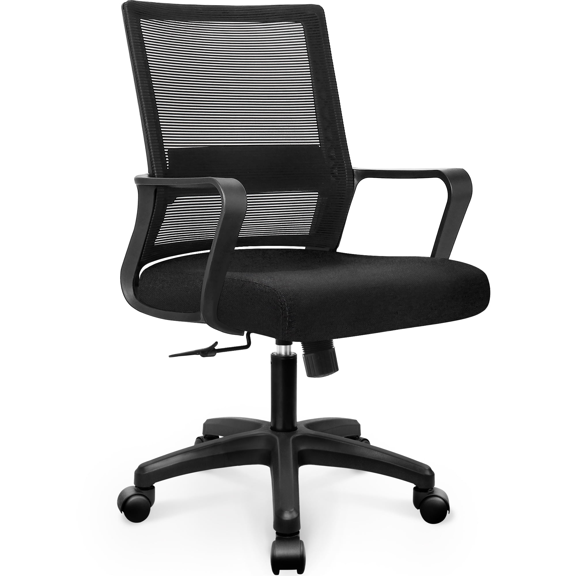 NEO CHAIR Office Chair Gaming Desk Computer Chair Ergonomic Mesh Mid Back with Wheels Lumbar Support Comfy Swivel Adjustable for Home (Black)