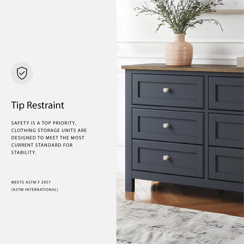 Ashley Furniture Landocken Brown & Blue Dresser