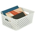 thumbnail image 5 of Simplify Small Resin Wicker Storage Basket in White (10 x 8 x 4"), 5 of 11