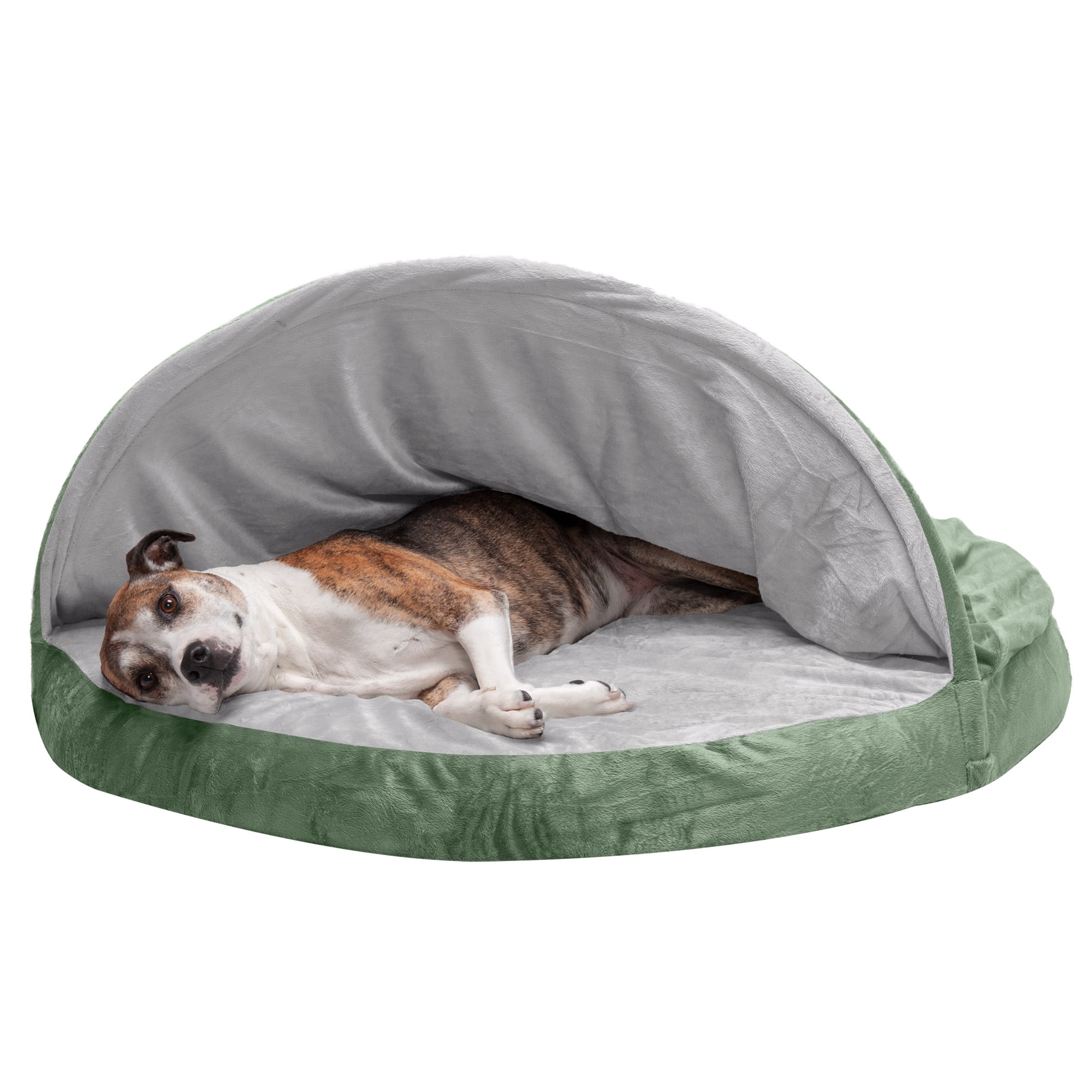 furhaven pet bed round plush ball dog bed