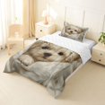 thumbnail image 2 of Homewish Cream Maltese Puppy Twin Comforter Sets,Cartoon Pet Dog Bedding Set,White,Reversible,2 Pieces,1 Comforter and 1 Pillowcase, 2 of 7