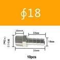 thumbnail image 2 of Mosiee 10Pcs Stainless Steel Barb Fittings: 1/2'' Npt Hose Connector, 2 of 9