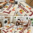 thumbnail image 6 of Rectangle Area Rug 4x6ft, Laundry Room Clothes Cartoon Style Non-Slip Non-Shedding Floor Mat, Retro Classic Flower Washable Sturdy Carpet for Living Room Bedroom Home Decor, 6 of 9